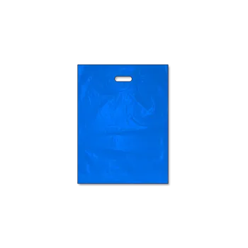 Dárková taška ABRAHÁM Igelitová PE taška s průhmatem modrá 38x44 cm