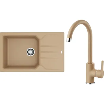 Granitový dřez Set Alveus (dřez Record 40 Beige 55 + baterie Tonia Beige 55) SETA25403