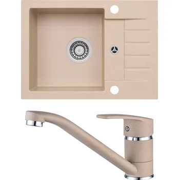 Granitový dřez Set Alveus (dřez Niro 30 Beige 55 + baterie Nina Beige 55) SETA25379