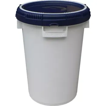 kbelík PLASTOVÝ KBELÍK CURTEC 25L S VÍKEM CLICK-PACK BÍLO/MODRÝ