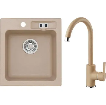 Granitový dřez Set Alveus (dřez Victoria 20 Beige 55 + baterie Tonia Beige 55) SETA25418