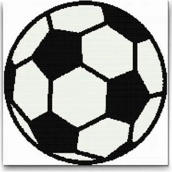 Diamantové malování Diamantové malování - Fotbalový míč Velikost: 50x50cm, Rámování: Pouze srolované plátno, Diamanty: Čtvercové