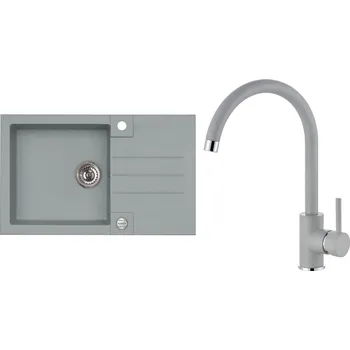 Kuchyňský dřez Set Alveus (dřez Rock 130 Beton 81 + baterie Roxa Beton 81) SETA22221