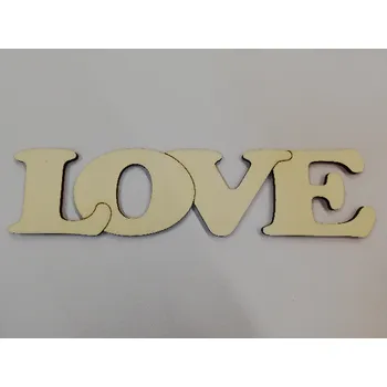 Vánoce Dřevěný výřez nápis LOVE vel.2