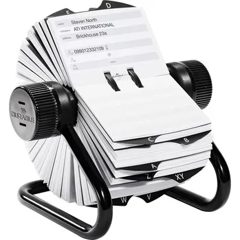 Vizitkář Durable 2482, rotační vizitkář TELINDEX pro 500 karet Barva: Černá