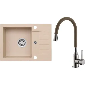 Set Alveus (dřez Niro 30 Beige 55 + baterie Mintas Béžová/Kartáčovaná ocel) SETA25381
