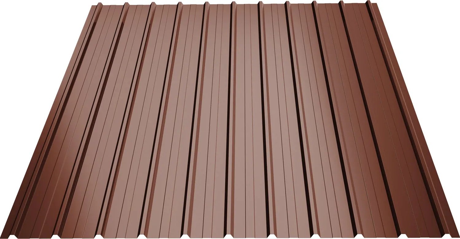 BILKA T-12 - trapézový plech - LESKLÝ /1 200 mm x 910 mm Barva: RAL 8017/ čokoládově hnědá