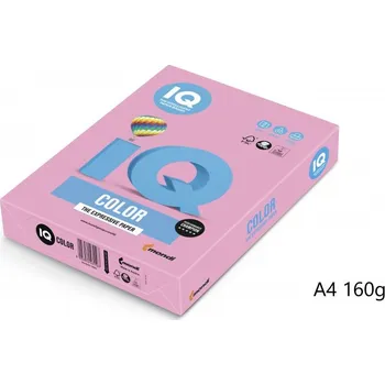 Barevný papír Mondi IQ Color barevný papír A4/160g pastelová růžová PI25, 250 ks