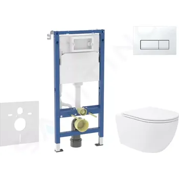 Geberit Duofix Set předstěnové instalace, klozetu Oudee Vortex a sedátka softclose, tlačítko Delta50, alpská bílá, SANI11CA3192B