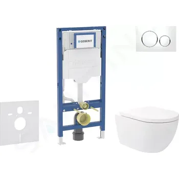 Geberit Duofix Set předstěnové instalace, klozetu Oudee Vortex a sedátka softclose, tlačítko Sigma30, bílá/chrom, SANI11CA3175B