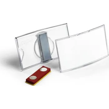 DURABLE 8123, akrylová čirá konvexní jmenovka 40x75 mm s magnetem