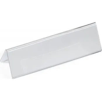 DURABLE 8034, akrylová jmenovka na stůl 61x210 mm krystalicky čirá - stříška