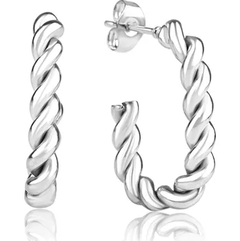 Náušnice Pletené ocelové náušnice - Meucci DE519