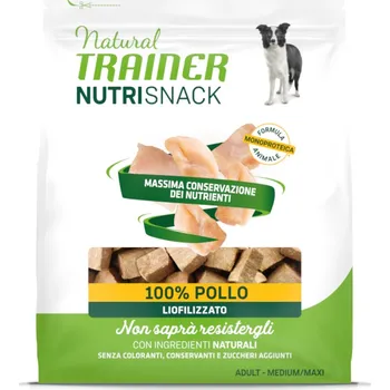 Krmivo pro psa Výhodné balení 6x50g Natural Trainer Nutri Snack mražem sušené kousky Adult kuřecí pamlsky pro psy