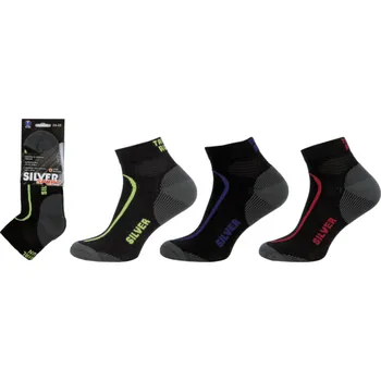 Pánské ponožky Dámské a pánské 3/4 ponožky SILVERTEX TRAIL NOVIA 1245 | 3 páry Velikost: 30-31 (44-45)