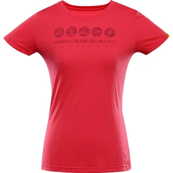 Dámské tričko Dámské merino triko Alpine pro WOOLENA 3 červené - Červená, L(40)