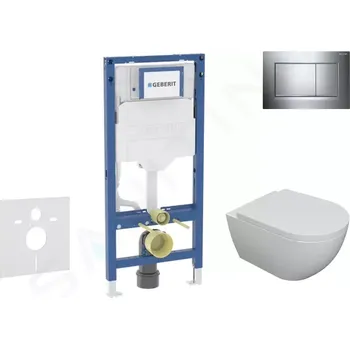 Geberit Duofix Set předstěnové instalace, klozetu Oudee a sedátka softclose, tlačítko Sigma30, chrom, SANI11CA1101B