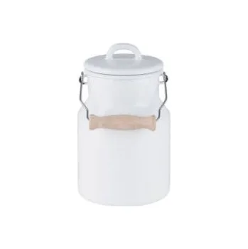 Hrnec Smaltovaná nádoba na mléko - 1,5 l - bílá