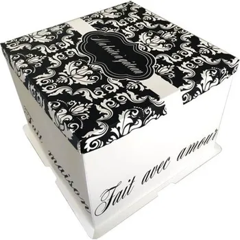 Krabice na pečivo Patisdécor Krabice na dort Arabesque francouzská elegance 21 x 21 x 22 cm