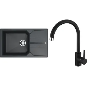 Set Alveus (dřez Record 40 Black 91 + baterie Kati Black 91) SETA23004