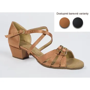 Pánské polobotky Taneční boty Tango 99D dětská satén tmavá tělová Velikost: 30