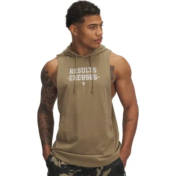 Pánská mikina Pánská mikina přes hlavu Under Armour PJT RCK WIRE SL HD hnědá 1389986-251 - L | UK 7,5 | US 10