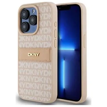 Pouzdro na mobilní telefon Kryt DKNY Repeat Tonal pro Apple iPhone 15 Pro - umělá kůže - růžový
