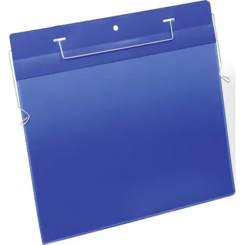 Durable 1754, závěsná kapsa s drátěným úchytem A4 na šířku. modrá