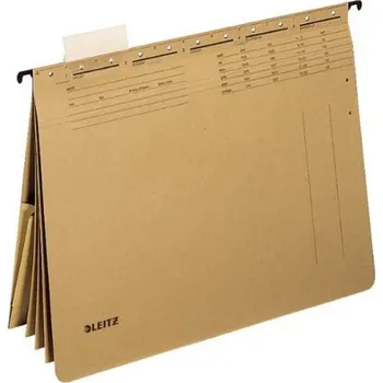 Archivační box Závěsné desky Leitz ALPHA s rychlovazači a kapsou, hnědá, 19830000