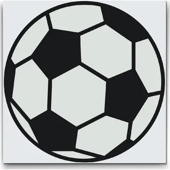 Malování podle čísel - Fotbalový míč Velikost: 50x50cm, Rámování: Pouze srolované plátno