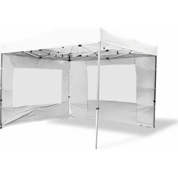 Zahradní stan Zahradní párty stan nůžkový 3x3 m, bílý Garth + 4 boční stěny