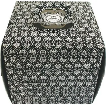 Krabice na pečivo Patisdécor Elegantní krabice na dorty a pečivo Gatobox s úchyty 21 x 21 x h 22 cm