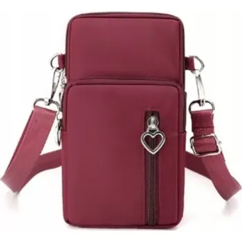 Dámská taštička na mobil RO72Red (Červená dámská taštička na mobilní telefon a doklady )