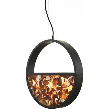 Brokis Luxusní svěšené skleněné svítidlo Geometric Circle 1/2 Bottom Barva skla: Amber sklo matné BROKISGLASS PC01142_025