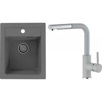 Set Alveus (dřez Atrox 10 Beton 81 + baterie Siros Beton 81) SETA25028