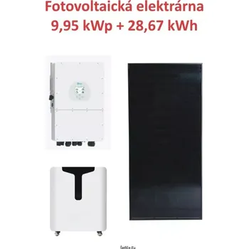 Třífázová fotovoltaická elektrárna 9,95 kWp s baterií LiFePO4 28,67 kWh (cena po dotaci, s montáží)