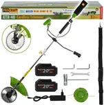 Procraft ATA-40C aku křovinořez s řidítky 400 mm 20 V 2x 4A h