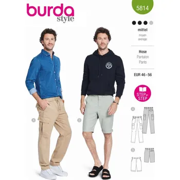 Nit Tištěný střih pánské kalhoty s gumou v pase, bermudy