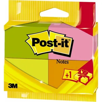 3M Post-it samolepící bločky 6812-P, Neon, rozměr 38x51 mm, 4x100 lístků