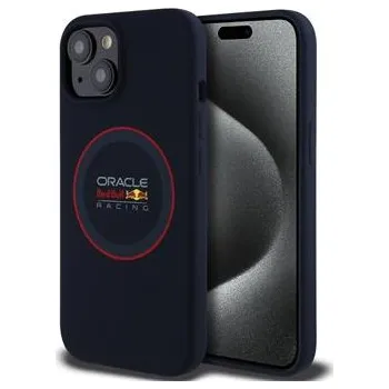 Pouzdro na mobilní telefon Kryt RED BULL Red Ring pro Apple iPhone 14 - podpora MagSafe - silikonový - temně modrý