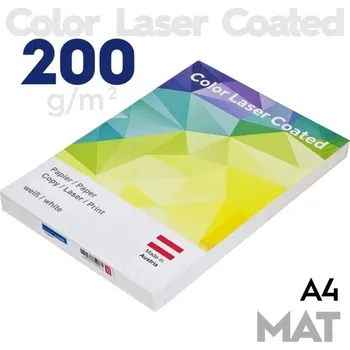 Kancelář Mondi Xerografický papír A4 Color Laser Coated Silk 200g, 250 listů, matný