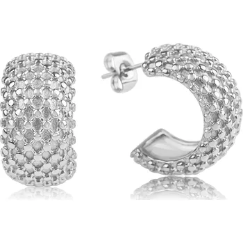 Náušnice Ocelové náušnice půlkruhy - Meucci DE589