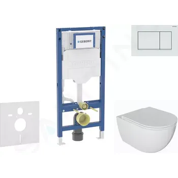 Geberit Duofix Set předstěnové instalace, klozetu Oudee a sedátka softclose, tlačítko Sigma30, bílá/bílá mat, SANI11CA3135B