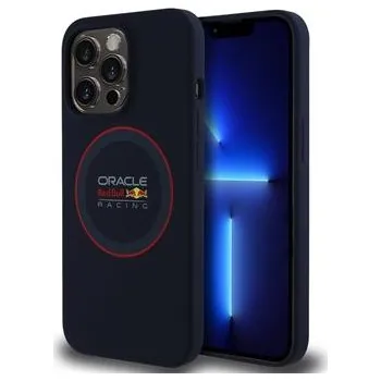 Pouzdro na mobilní telefon Kryt RED BULL Red Ring pro Apple iPhone 13 Pro - podpora MagSafe - silikonový - temně modrý