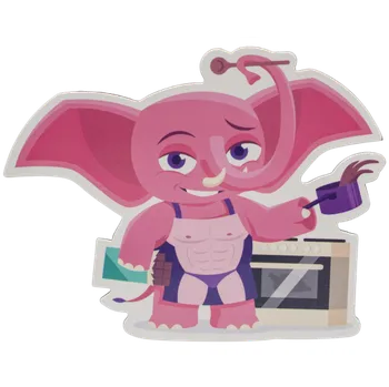 Sexy Elephant Merch – sběratelský magnet Kuchař