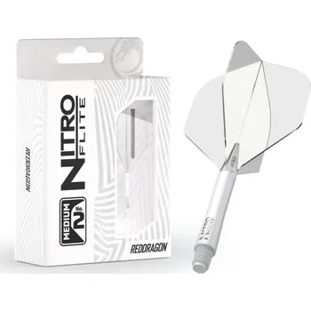 Příslušenství pro šipky Red Dragon Letky Nitro Flite - No2 - white & clear - medium