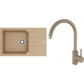 Granitový dřez Set Alveus (dřez Record 40 Beige 55 + baterie Kati Beige 55) SETA23003
