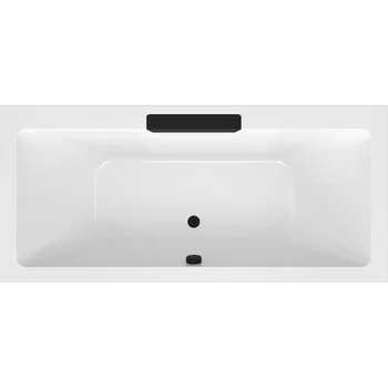 Vana CASCATA obdélníková vana 185x85x45cm, kaskáda černá