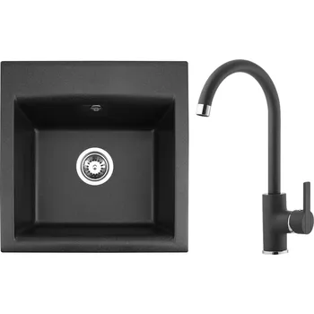 Granitový dřez Set Alveus (dřez Gem 10 Black 91 + baterie Tonia Black 91) SETA24008