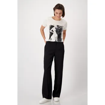 Dámské kalhoty Kalhoty Monari 9835 černé široké nohavice Velikost: 38